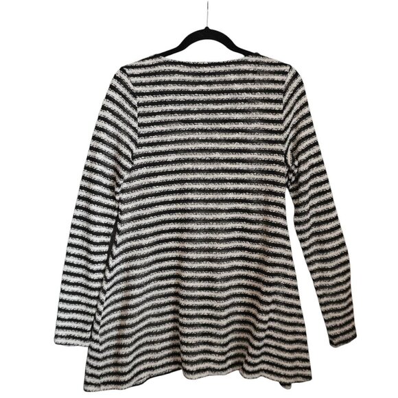 Oh Baby by Motherhood Long Sleeve Black White Striped Maternity Sweater - Picture 2 of 5